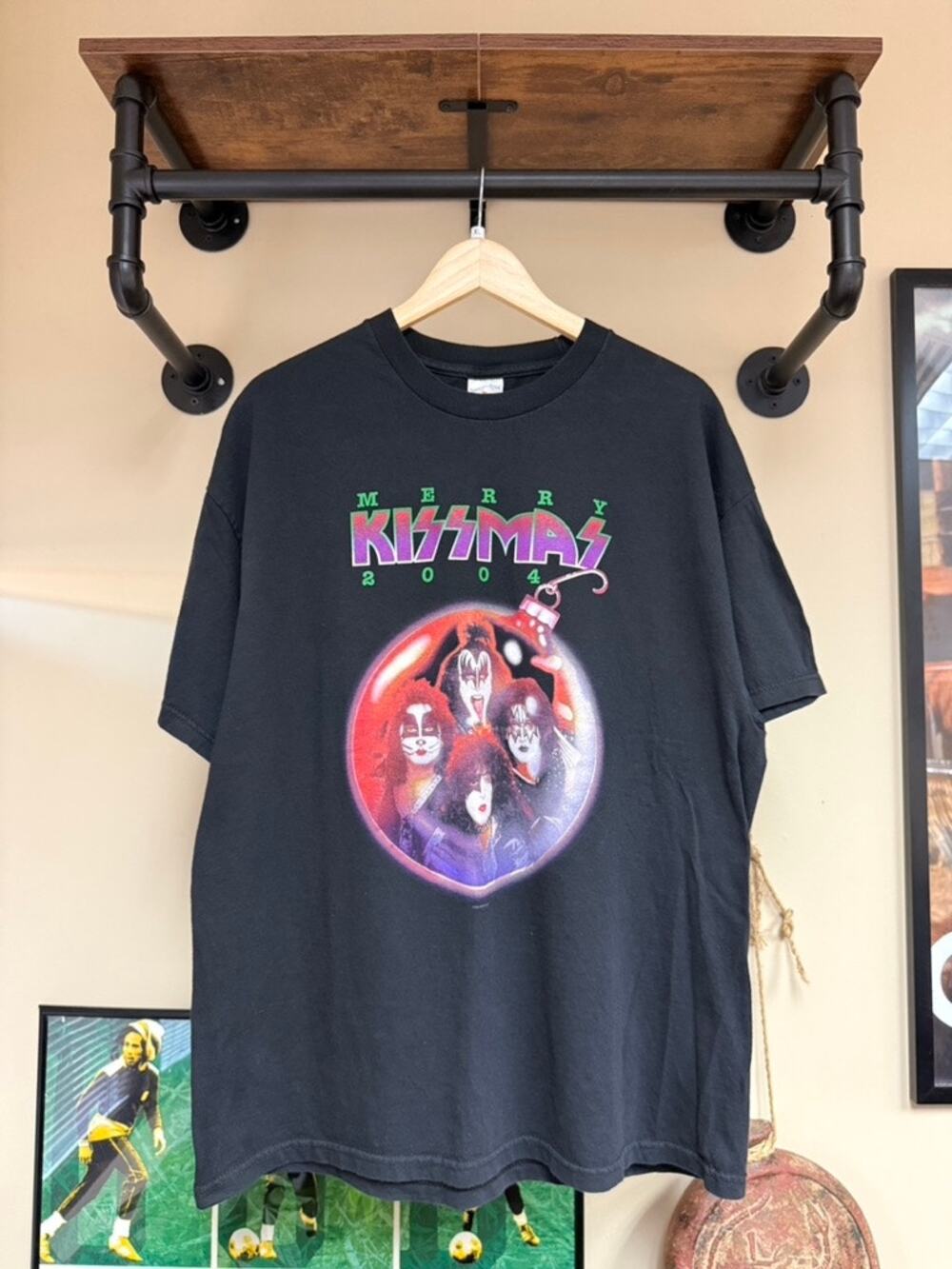 2004 Kiss Merry Kissmas Tour Vintage Tennessee River Band Tee Shirt Christmas